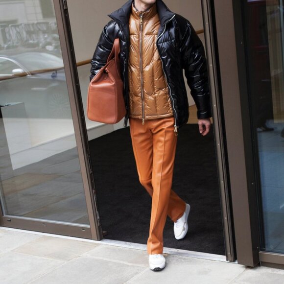 Dunhill Goose Feather Down Puffer Jacket Winter Coat Glossy Puff Waterproof Warm - Picture 14 of 16